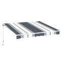 AECOJOY 10'×8' Manual Retractable Awning Sun Shade, Patio Awning Canopy