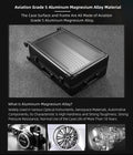 All Aluminum Magnesium Hardshell Carry on Luggage with Wheels, Modern Zipperless Hardshell Checked Luggage with TSA Lock, Airline Approved Metal Suitcase Travel Metal Rolling Luggage