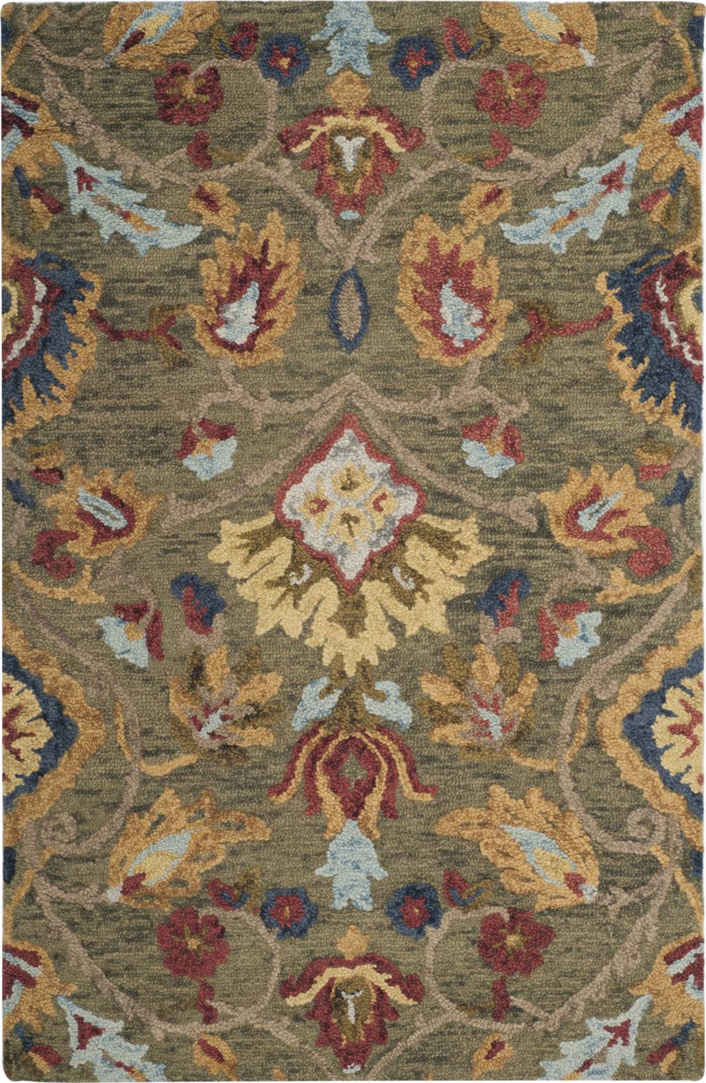 Safavieh Blossom BLM402B 2'3" x 6'0" Runner Green / Multi Area Rug