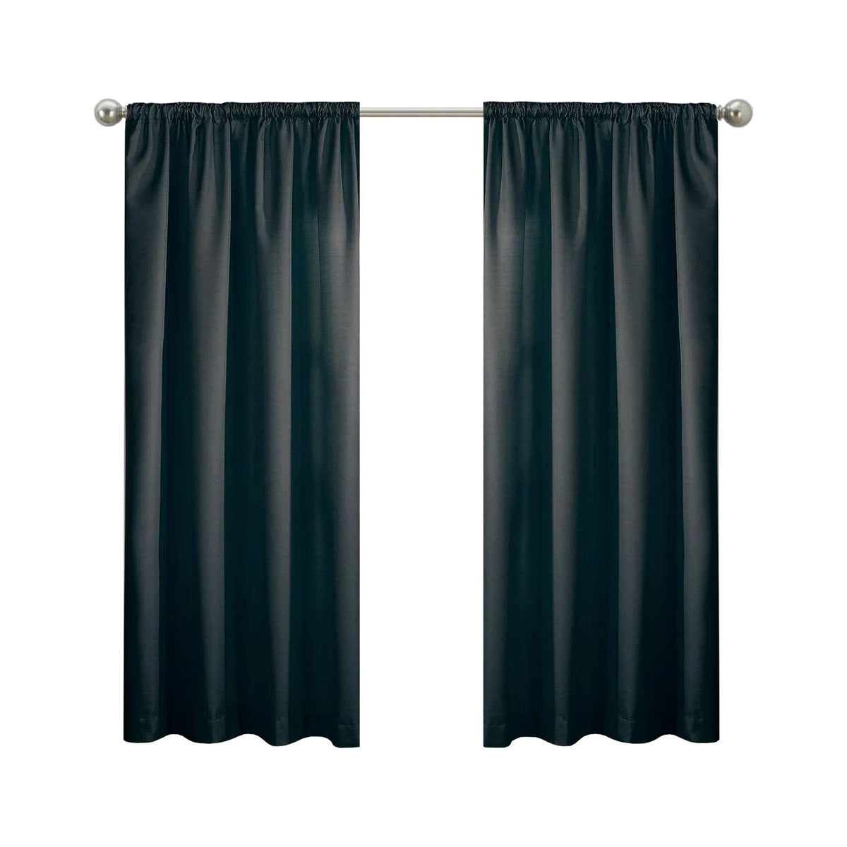 Eclipse Draft Stopper Window Curtain Panel, Size: 42 x 63, Black