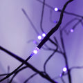 AECOJOY 3 Pac Christmas Tree with Purple Lights, 4FT 5FT and 6FT, Lighted Black Tree for Halloween Decoration
