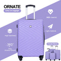 Travelhouse 4 Piece Hardshell Luggage Set Hardside Lightweight Suitcase with TSA Lock Spinner Wheels.(Blue)