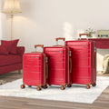Zimtown Luggage 3 Piece Set Suitcase ABS Hardside Lightweight with TSA Lock Spinner Wheels, Beige
