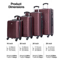 Travelhouse 4 Piece Hardshell Luggage Set Hardside Lightweight Suitcase with TSA Lock Spinner Wheels.(Blue)