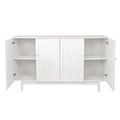Large 4 - Door Storage Cabinet with Adjustable Shelves, Modern Multi - Room Organizer for Living Room, Kitchen, Bedroom, Hallway - Blue