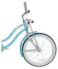 Wonder Wheels 20 in Women'S Girls Beach Cruiser Lowrider Coaster Brake Single Speed Bicycle, Bike with Banana Seat Stainless Steel Spokes One Piece Crank Alloy Rims 36 H - Baby Blue