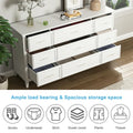 Kadyn Modern 6 Drawer Dresser Wood Cabinet, Dresser for Bedroom, Kitchen Storage Cabinet with Drawers, Chest of Drawers(Black)