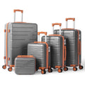 Zimtown Luggage 3 Piece Set Suitcase ABS Hardside Lightweight with TSA Lock Spinner Wheels, Beige