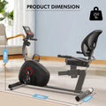 Maxkare Recumbent Exercise Bike for Home Stationary Bike Sturdy Quiet 8 Levels Recumbent Bikes Large Comfortable Seat Heart Rate Handle & Ipad Holder for Gym Seniors Adults