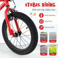 16/18 Inch LED Lighted Kids Bike with Training Wheels, Headlight, Adjustable Seat & Dual Brakes, Children Bicycle for Ages 4-8 Years