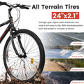Aukfa 26" Mountain Bike for Men and Women, 21 - Speed High - Performance All - Terrain Bicycle with Dual V - Brakes, Green