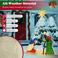 Tangkula 6 FT Christmas Lighted Nativity Scene Set, Pre-Lit Xmas Scene with 240 LED Lights