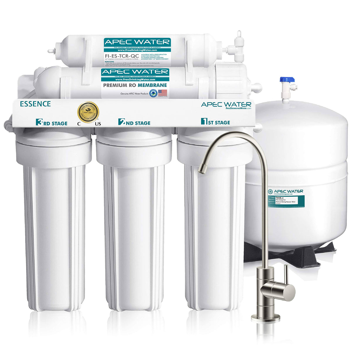 APEC Top Tier 5-Stage Ultra Safe Reverse Osmosis Drinking Water Filter System