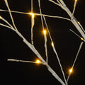 AECOJOY Set of Lighted Birch Tree, 4FT/5FT/6FT LED Artificial Tree with Warm White Lights, Christmas Tree for Decoration