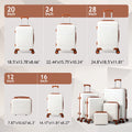 Zimtown Luggage 3 Piece Set Suitcase ABS Hardside Lightweight with TSA Lock Spinner Wheels, Beige