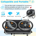 AECOJOY Dog Bike Trailer, Large 55'' Pet Bicycle Carrier for Small and Medium Dogs