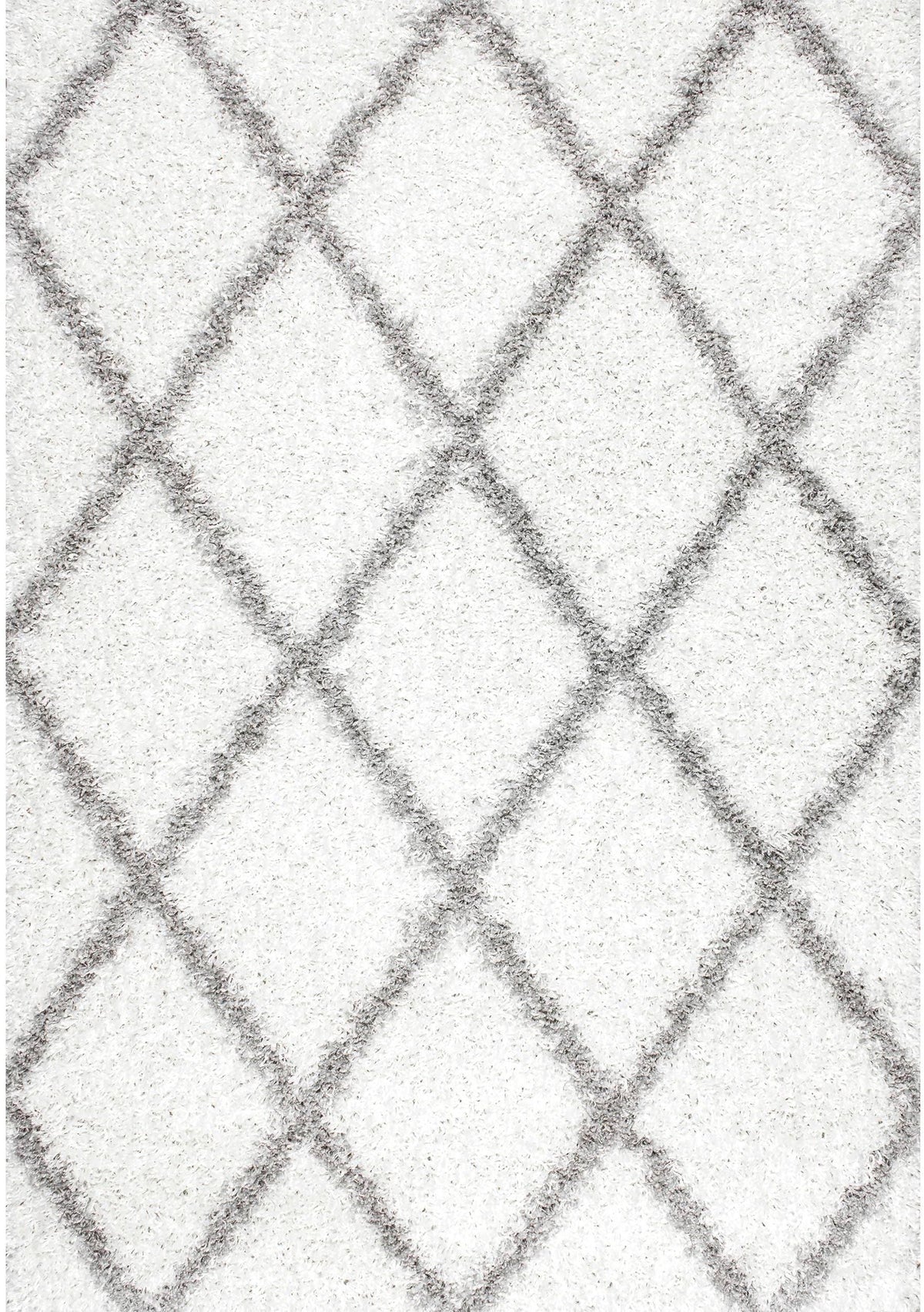 nuLOOM Shanna Shaggy White 8' Square Rug