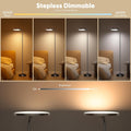 36W LED Floor Lamp, Super Bright Standing Lamp, Modern Stepless Dimmable Torchiere Tall Lamp with Remote Control, 350rotating Head Reading Floor Lamp for Living Room, Bedroom, Office