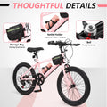 SPPTTY 20 - 24 in Bike, 6 - Speed Mountain Bike for Men Women Boys Girls, Comfort Saddle, Blue