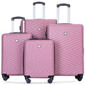 Travelhouse 4 Piece Hardshell Luggage Set Hardside Lightweight Suitcase with TSA Lock Spinner Wheels.(Blue)