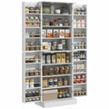 Spaco 17 - Tier Kitchen Small Pantry Cabinet with 2 Doors and 6 Adjustable Shelves, Cabinet Pantry, Freestanding 5 - Tier Shelving Pantries for Kitchen Storage, Gray