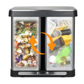 Arlopu 16 Gallon / 60 L Dual Trash Can, Stainless Steel Kitchen Garbage Can with Soft - Close Lid, Home Office Classified Recycle Bin