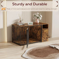 AECOJOY Dog Crate Furniture with Storage Cabinet, 36 Inch Wooden & Steel Decorative Indoor Kennel, Pet Cage End Table