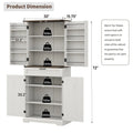 FUSOU 72'' Kitchen Storage Pantry Cabinet, Tall Storage Cabinet with 8 Door Shelves, 2 Cabinets and 1 Drawer, Freestanding Cupboard for Kitchen, Dining Room, Bathroom, Laundry