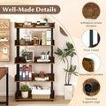 Tangkula 5-Tier Open Bookcase with Industrial Storage Unit