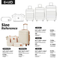Coolife Suitcase Set 3 Piece Carry On Hardside Luggage