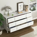 Kadyn Modern 6 Drawer Dresser Wood Cabinet, Dresser for Bedroom, Kitchen Storage Cabinet with Drawers, Chest of Drawers(Black)