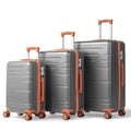 Zimtown Luggage 3 Piece Set Suitcase ABS Hardside Lightweight with TSA Lock Spinner Wheels, Beige