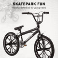 Mongoose Rebel Kids BMX Bike, 20 - In. Wheels, Children & Tweens Ages 7 - 13, Black Bicycle
