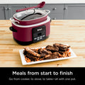 Ninja Foodi Possible Cooker, 8.5 Quart, 6 - in - 1 Multi - Cooker, Slow Cooker, Steamer, Glass Lid Integrated Cooking Utensil, Nonstick, Oven Safe Pot to 500°f, Cherry Tarte, MC1000WM