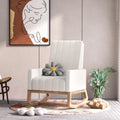 VECELO Rocking Chair Nursery Upholstered with Padded Seat