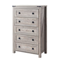 Keywhat Farmhouse 5 Drawer Dresser for Bedroom, Chest of Drawers Wood Organizer for Living Room, Antique White