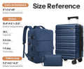 MIUSSE Luggage Sets 3 Piece, 20 in Carry on Luggage with Wheels, 100% PC Hardshell Suitcase with TSA Lock, Carry on Suitcases Airline Approved with Travel Backpack for Men Women