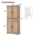 FUSOU 72'' Kitchen Storage Pantry Cabinet, Tall Storage Cabinet with 8 Door Shelves, 2 Cabinets and 1 Drawer, Freestanding Cupboard for Kitchen, Dining Room, Bathroom, Laundry
