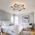 Garwarm Dimmable Ceiling Fan with Light and Remote Control, 27" Small Flush Mounted Ceiling Fan with LED Lights, APP and Remote Controlled, Modern, White