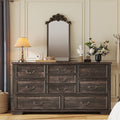 Enhomee Wood Dressers for Bedroom with 9 Drawers White Dresser Chest of Drawers for Living Room