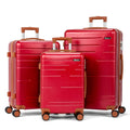 Zimtown Luggage 3 Piece Set Suitcase ABS Hardside Lightweight with TSA Lock Spinner Wheels, Beige