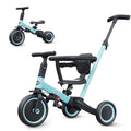 Newyoo TR008 5 - in - 1 Toddler Tricycle with Push Handle, Converts to Balance Bike for 1 - 3 Year Old, Khaki