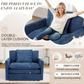 Muumblus Oversized Lounge Chair with Ottoman, Cloud Accent Armchair for Living Room, Beige Chenille
