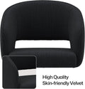 Home Office Swivel Desk Chair, Modern Velvet Vanity Chair, Height Adjustable Armchair with Gold Base, Ergonomic Office Chair for Task Study Computer Room, Beige