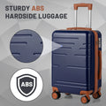 Zimtown Luggage 3 Piece Set Suitcase ABS Hardside Lightweight with TSA Lock Spinner Wheels, Beige
