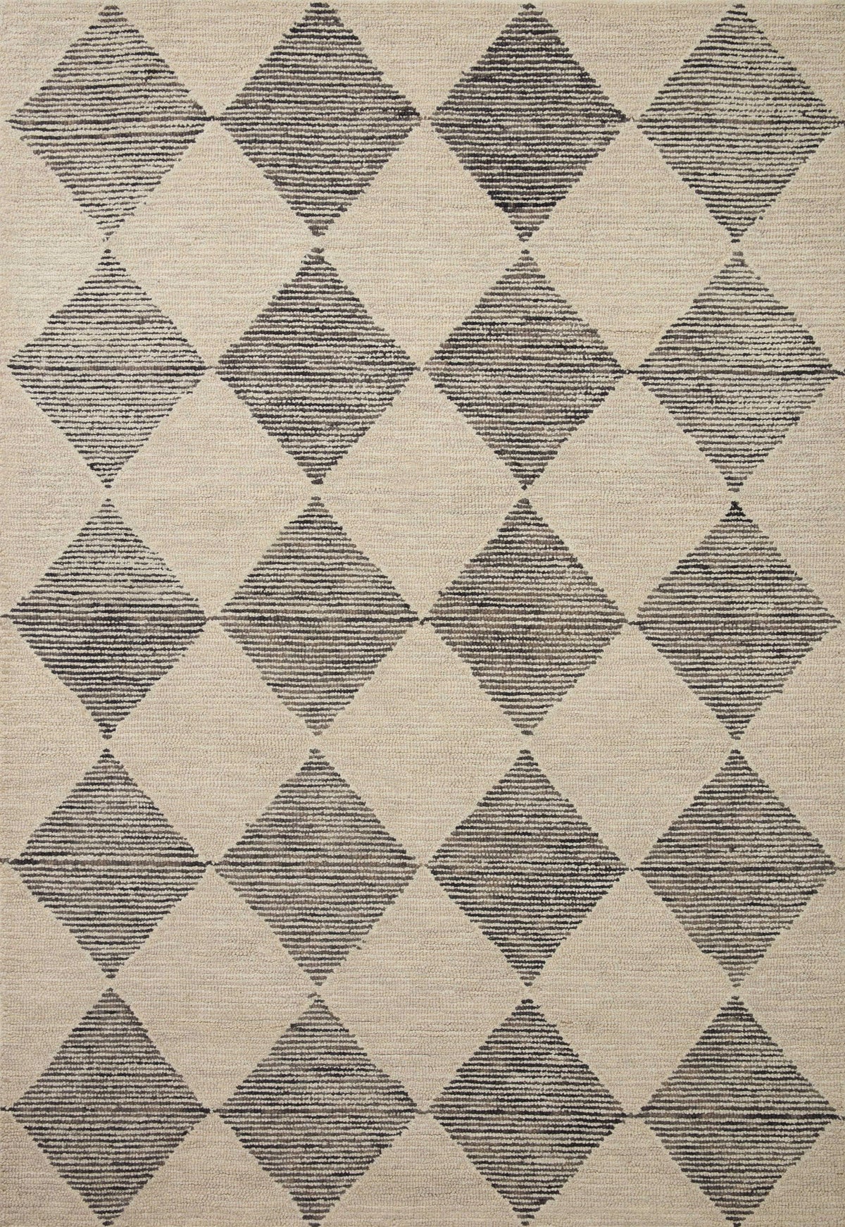 Chris Loves Julia x Loloi Francis FRA-01 Beige Charcoal Rug - 7 ft 9 in x 9 ft 9 in