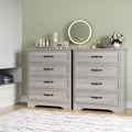 Holliwill 4 Drawer Dressers for Bedroom, Modern Wood Chest of Drawers Storage Cabinet for Living Room, Hallway, Gray