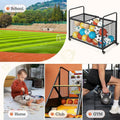 AECOJOY Ball Cart Storage, Rolling Basketball Bin with Wheels for Garage, School, Gym, Sports Equipment and Toy Organizer, Extra Large