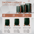 Zimtown Luggage 3 Piece Set Suitcase ABS Hardside Lightweight with TSA Lock Spinner Wheels, Beige