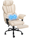 Hoffree Big and Tall Fabric Office Chair 450 lb, Executive Desk Chair with Massage Ergonomic Computer Chair with Footrest Reclining Desk Office Chair with Lumbar Support for Home Office